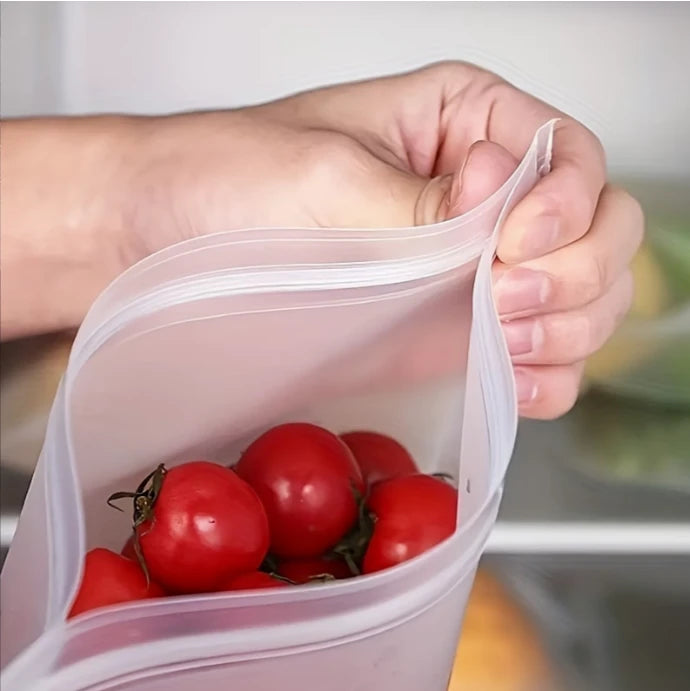 (4 Pack) Leakproof Self-Sealing Storage Bag
