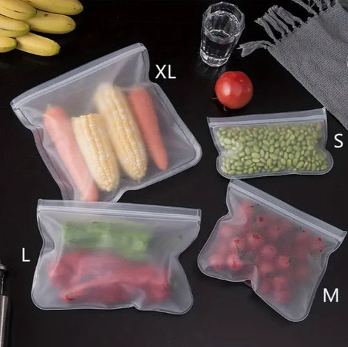 (4 Pack) Leakproof Self-Sealing Storage Bag