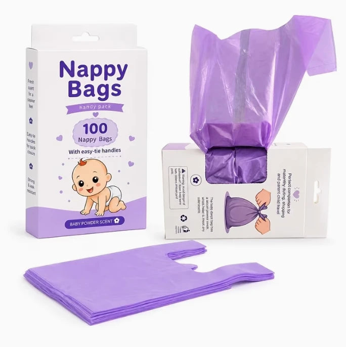 100pcs Scented Diaper Disposal Bags