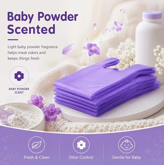 100pcs Scented Diaper Disposal Bags