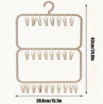 Space-Saving Multi-Clip Underwear Holder