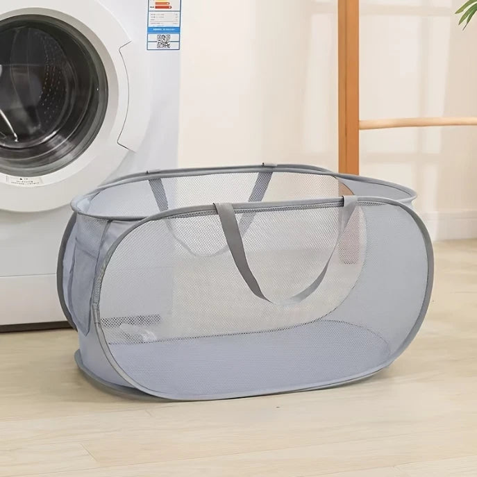 Pop-Up Mesh Foldable Laundry Basket