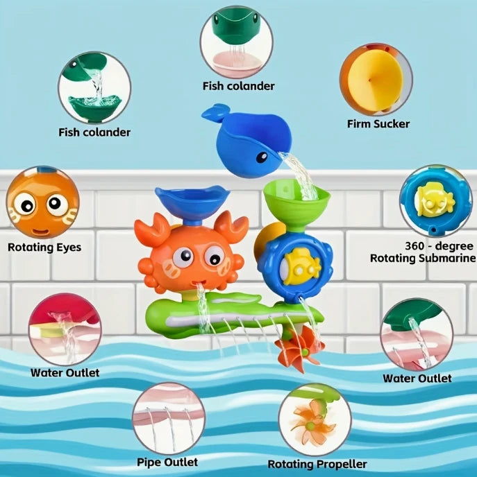 Interactive Suction Cup Bath Toy Set